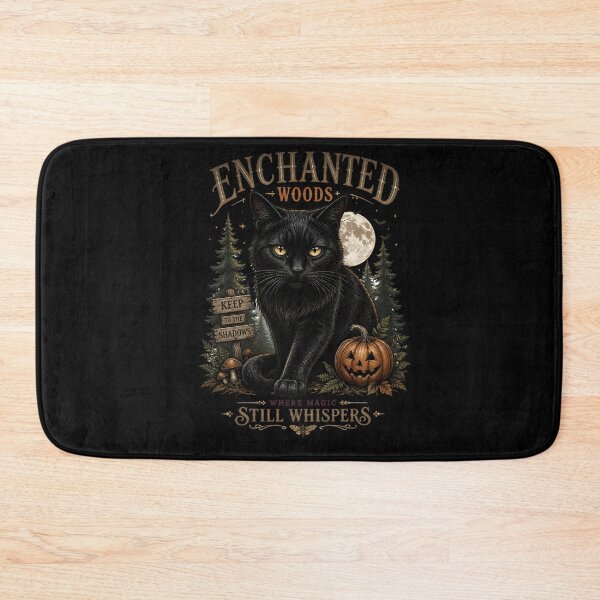 Item preview, Enchanted Woods Cat Vintage Halloween Label Halloween designed and sold by LiviuGligoros.