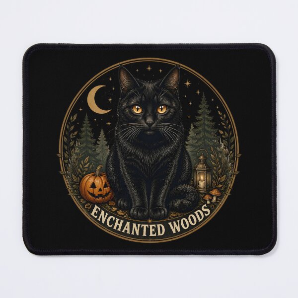 Item preview, Enchanted Woods Cat Gothic Storybook Poster Halloween designed and sold by LiviuGligoros.