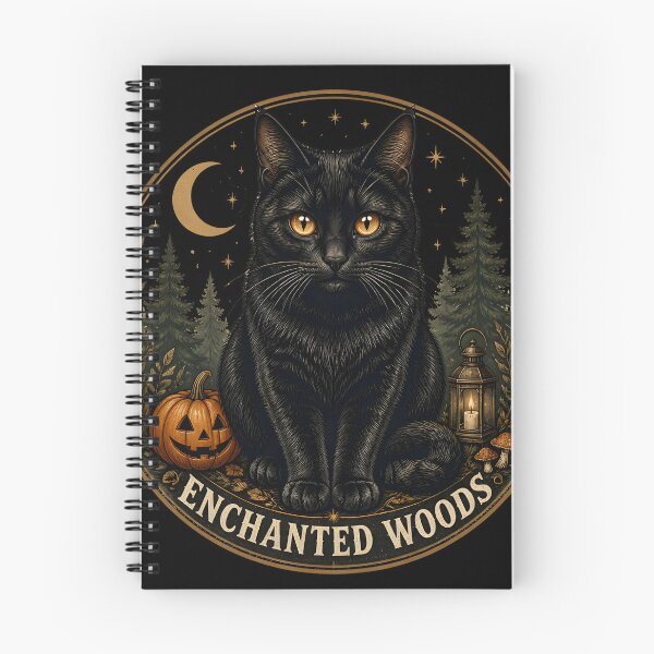 Item preview, Enchanted Woods Cat Gothic Storybook Poster Halloween designed and sold by LiviuGligoros.