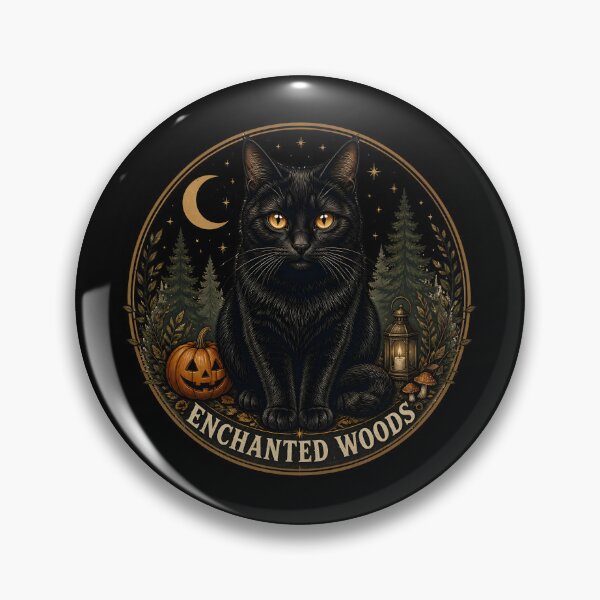 Item preview, Enchanted Woods Cat Gothic Storybook Poster Halloween designed and sold by LiviuGligoros.