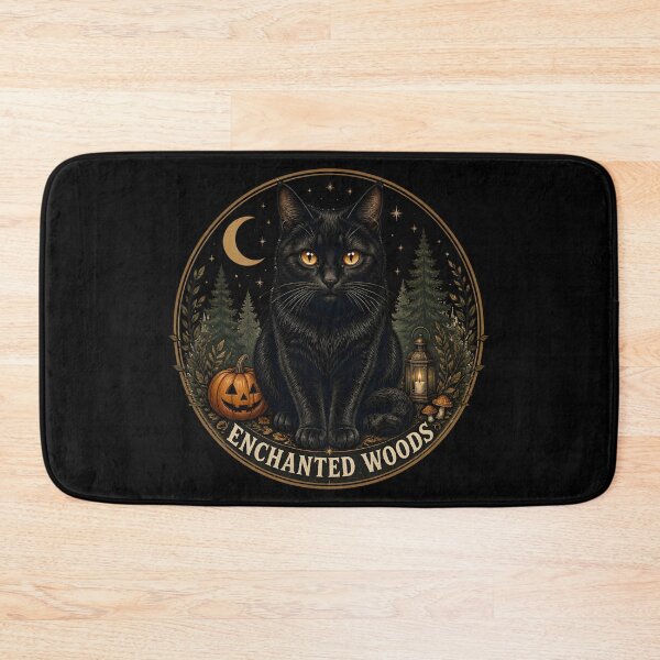 Item preview, Enchanted Woods Cat Gothic Storybook Poster Halloween designed and sold by LiviuGligoros.