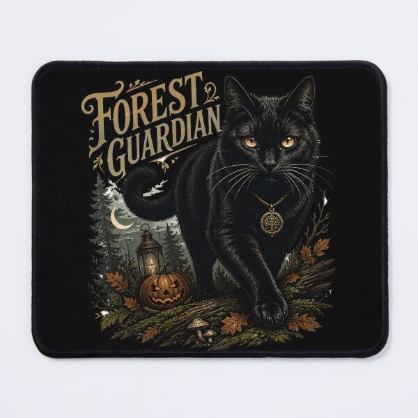 Item preview, Black Cat Forest Guardian Gothic Storybook Poster Halloween designed and sold by LiviuGligoros.