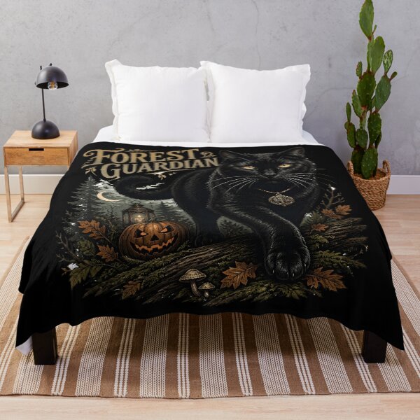 Item preview, Black Cat Forest Guardian Gothic Storybook Poster Halloween designed and sold by LiviuGligoros.
