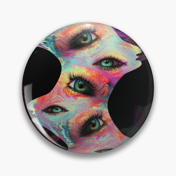 Item preview, Rainbow Face Silhouette Stacked With Eyes designed and sold by MongLongStudio.