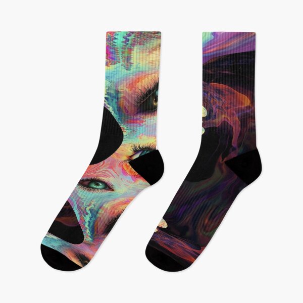 Item preview, Rainbow Face Silhouette Stacked With Eyes designed and sold by MongLongStudio.