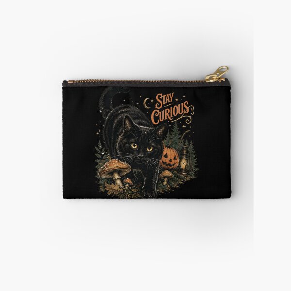 Item preview, Mushroom Forest Cat Vintage Halloween Label Halloween designed and sold by LiviuGligoros.