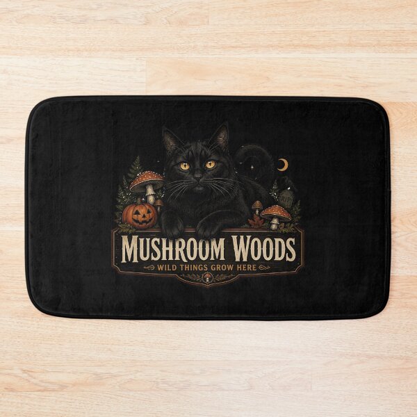Item preview, Mushroom Forest Cat Gothic Storybook Poster Halloween designed and sold by LiviuGligoros.