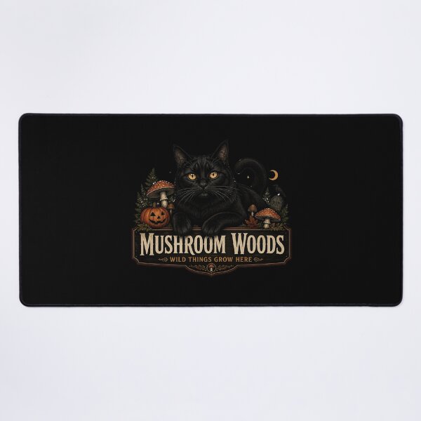 Item preview, Mushroom Forest Cat Gothic Storybook Poster Halloween designed and sold by LiviuGligoros.