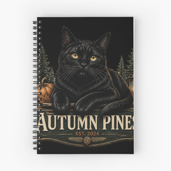 Item preview, Autumn Pines Black Cat Vintage Halloween Label Halloween designed and sold by LiviuGligoros.