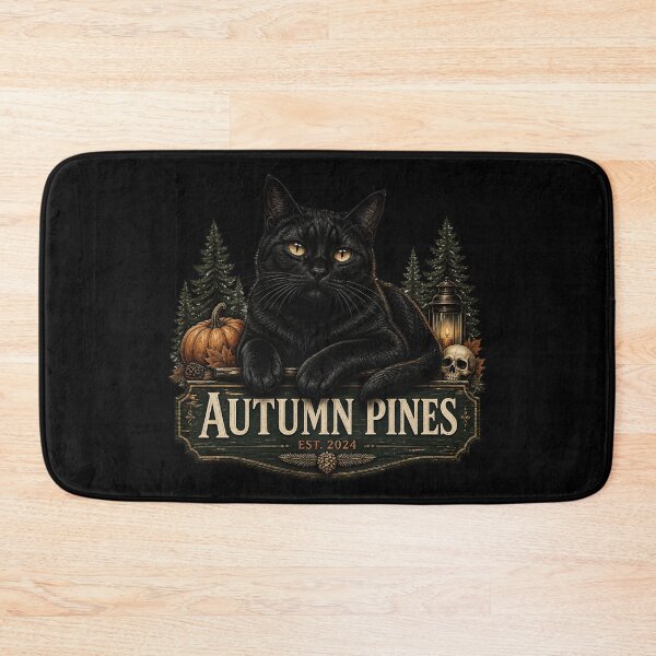 Item preview, Autumn Pines Black Cat Vintage Halloween Label Halloween designed and sold by LiviuGligoros.