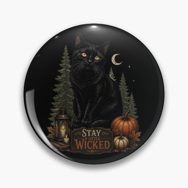 Item preview, Autumn Pines Black Cat Gothic Storybook Poster Halloween designed and sold by LiviuGligoros.