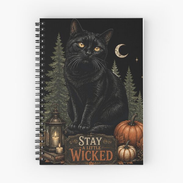 Item preview, Autumn Pines Black Cat Gothic Storybook Poster Halloween designed and sold by LiviuGligoros.