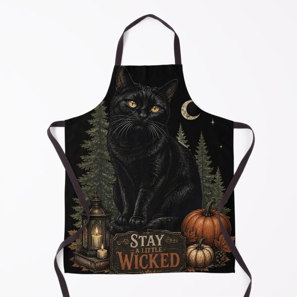 Item preview, Autumn Pines Black Cat Gothic Storybook Poster Halloween designed and sold by LiviuGligoros.