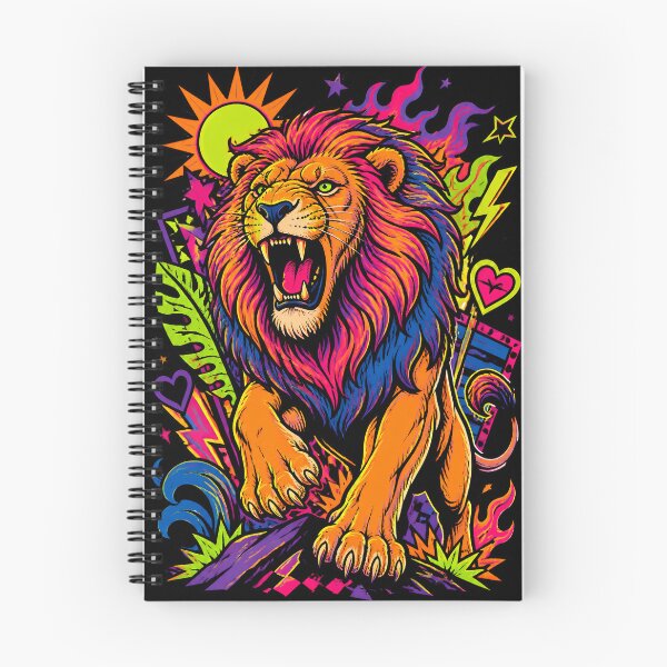 Item preview, Psychedelic Neon Roaring Lion King Pop Art designed and sold by Skyrocketz.