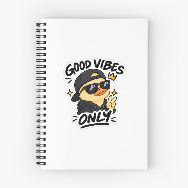 Item preview, Good Vibes Only Duck – Gen Z Streetwear Sticker designed and sold by Loboshop07.