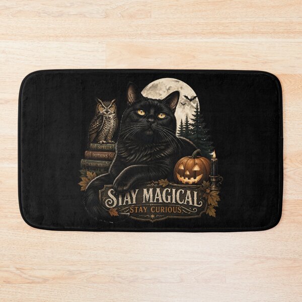 Item preview, Owl & Black Cat Vintage Halloween Label Halloween designed and sold by LiviuGligoros.