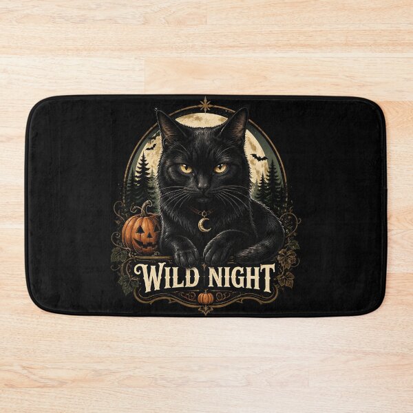 Item preview, Wild Forest Black Cat Vintage Halloween Label Halloween designed and sold by LiviuGligoros.