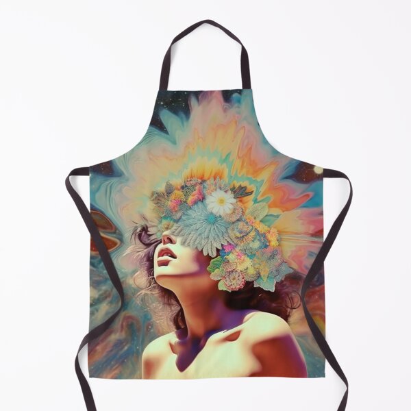 Item preview, Woman Crowned in Flowers Beneath Cosmic Burst designed and sold by MongLongStudio.