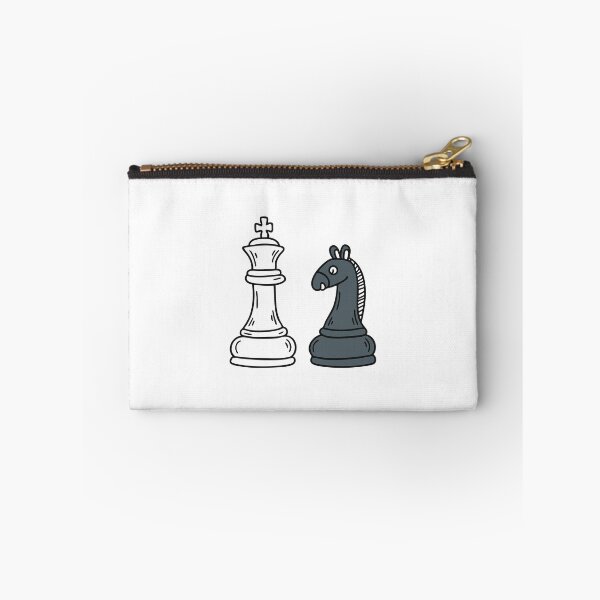 Item preview, Doodle illustration of a white king chess piece across from a black king designed and sold by rasagamastore.