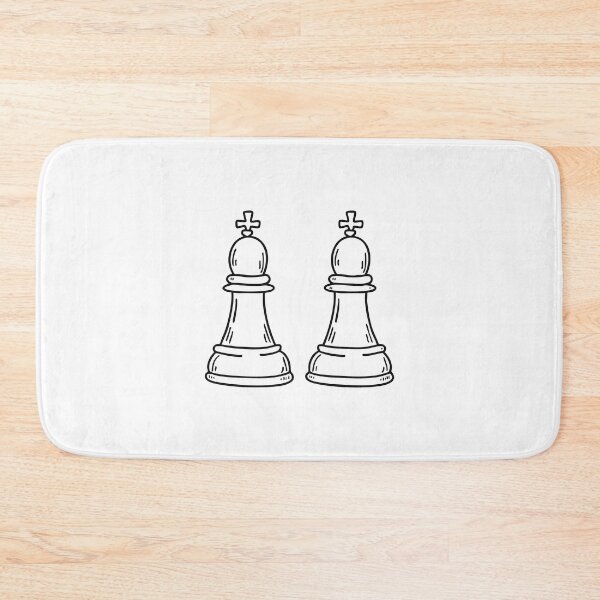 Item preview, Doodle illustration of two chess kings facing each other on a board designed and sold by rasagamastore.
