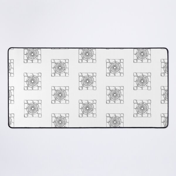 Item preview, Doodle illustration of a silver wall vent set against white tiles designed and sold by rasagamastore.