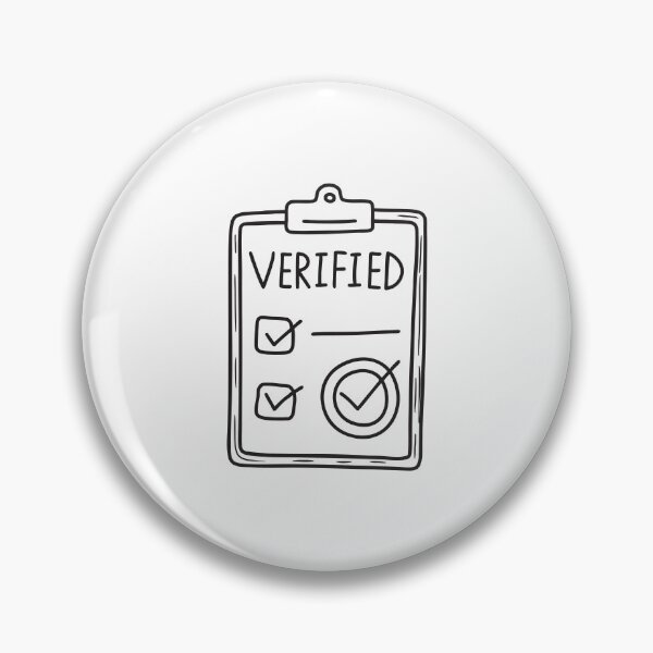 Item preview, Doodle illustration of a clipboard holding a paper labeled verified designed and sold by rasagamastore.