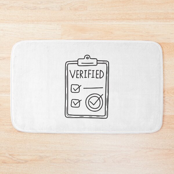 Item preview, Doodle illustration of a clipboard holding a paper labeled verified designed and sold by rasagamastore.