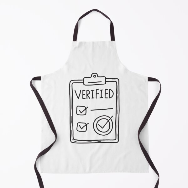 Item preview, Doodle illustration of a clipboard holding a paper labeled verified designed and sold by rasagamastore.