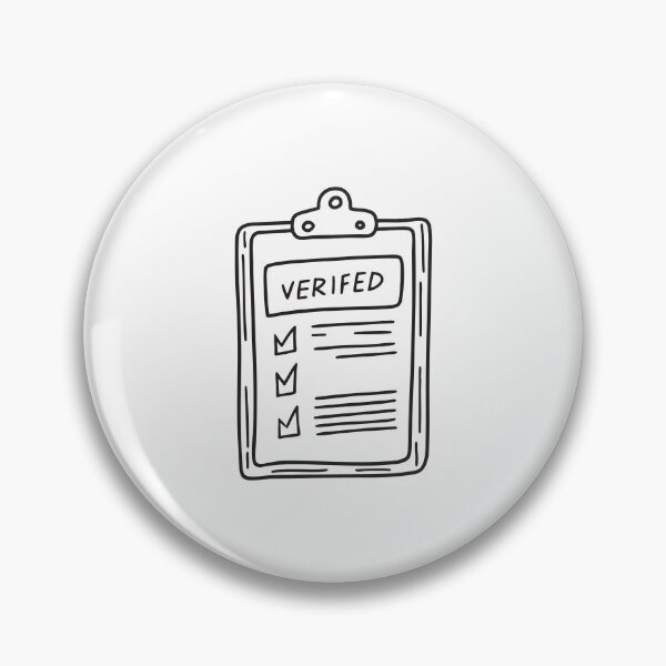Item preview, Doodle illustration of a clipboard with a verified paper clipped on it designed and sold by rasagamastore.