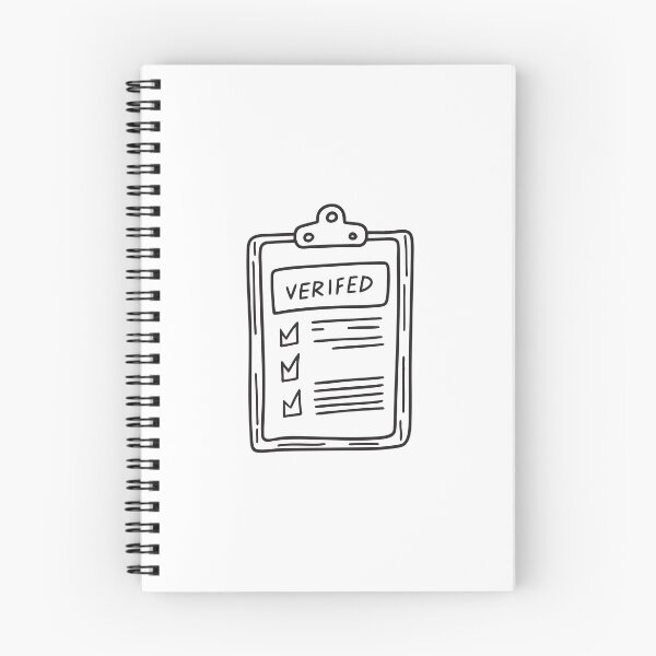 Item preview, Doodle illustration of a clipboard with a verified paper clipped on it designed and sold by rasagamastore.
