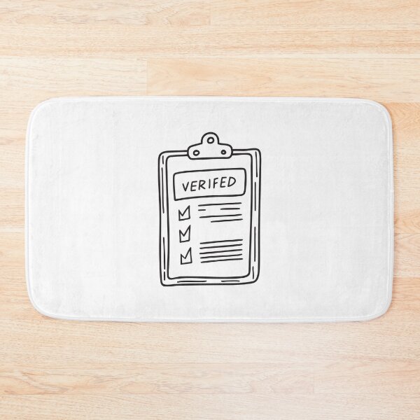Item preview, Doodle illustration of a clipboard with a verified paper clipped on it designed and sold by rasagamastore.