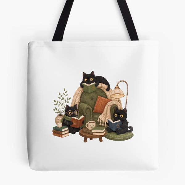 Item preview, Black Cat Book Lover designed and sold by BuncoHearas.