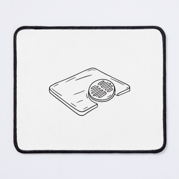 Item preview, Doodle illustration of a rug covering part of a floor vent designed and sold by rasagamastore.