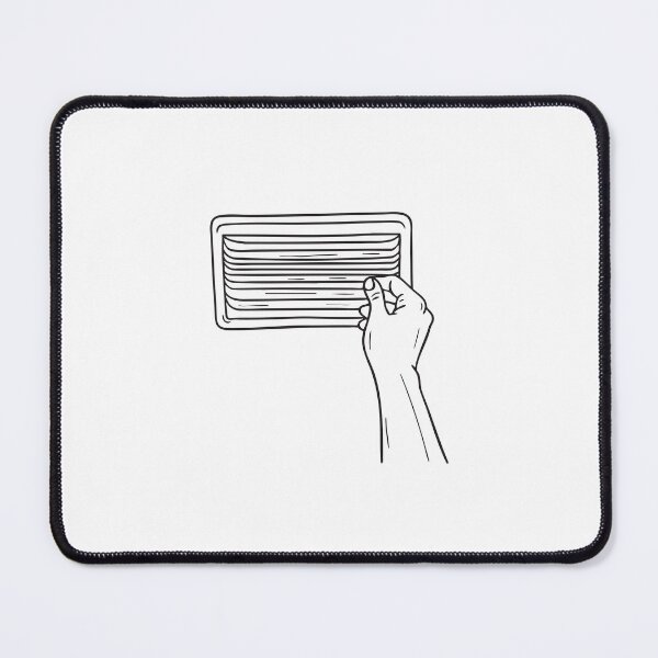 Item preview, Doodle illustration of fingers tilting the slats of an air vent designed and sold by rasagamastore.