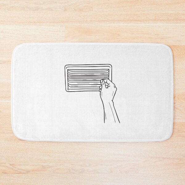 Item preview, Doodle illustration of fingers tilting the slats of an air vent designed and sold by rasagamastore.