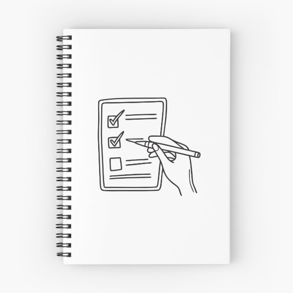 Item preview, Doodle illustration of a hand marking a check on a form designed and sold by rasagamastore.