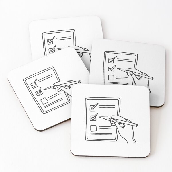 Item preview, Doodle illustration of a hand marking a check on a form designed and sold by rasagamastore.