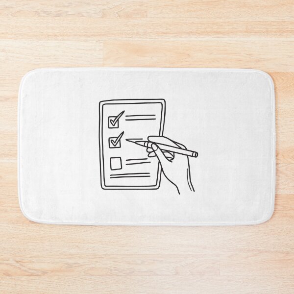 Item preview, Doodle illustration of a hand marking a check on a form designed and sold by rasagamastore.