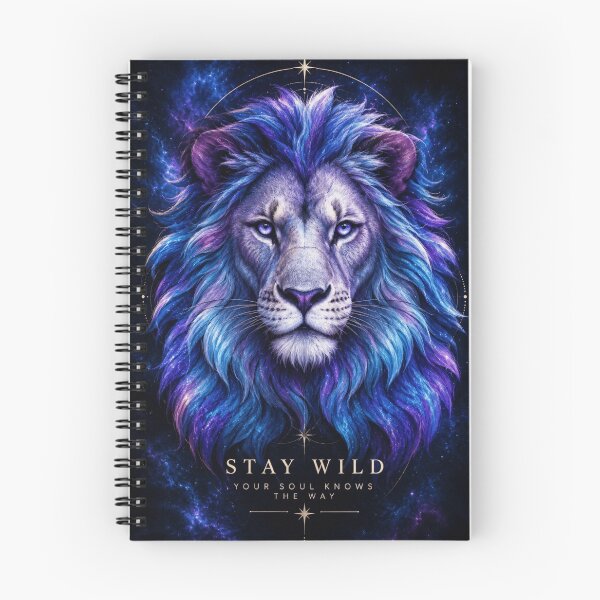 Item preview, Cosmic Lion Stay Wild Galaxy Spiritual Art designed and sold by planetazul3.