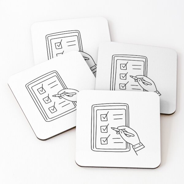 Item preview, Doodle illustration of a hand placing a tick on a checklist designed and sold by rasagamastore.