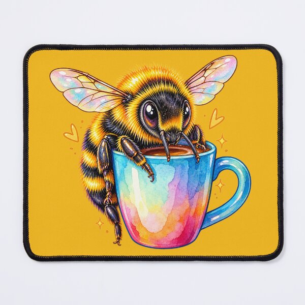 Item preview, Cute Bumblebee Drinking Tea designed and sold by Hari Arts.