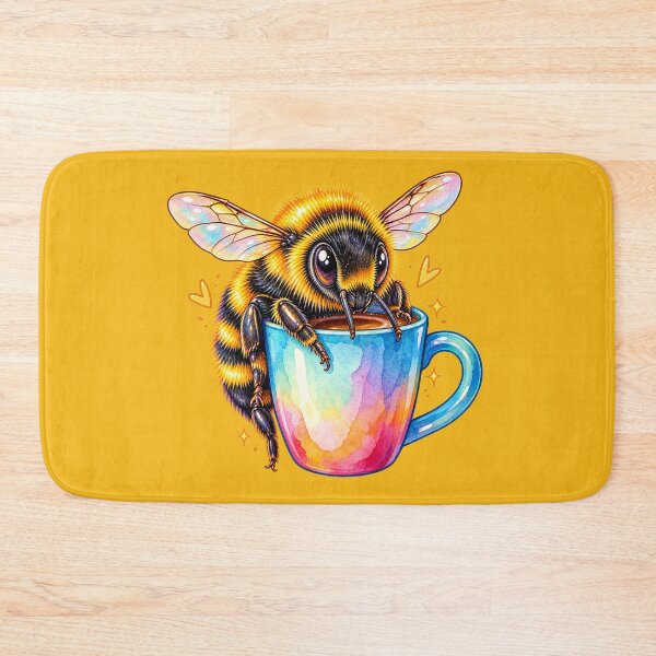 Item preview, Cute Bumblebee Drinking Tea designed and sold by Hari Arts.