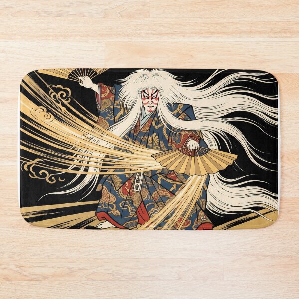 Item preview, Kabuki Renjishi White Lion Dance Ukiyo-e designed and sold by TokyoUkiyoHouse.