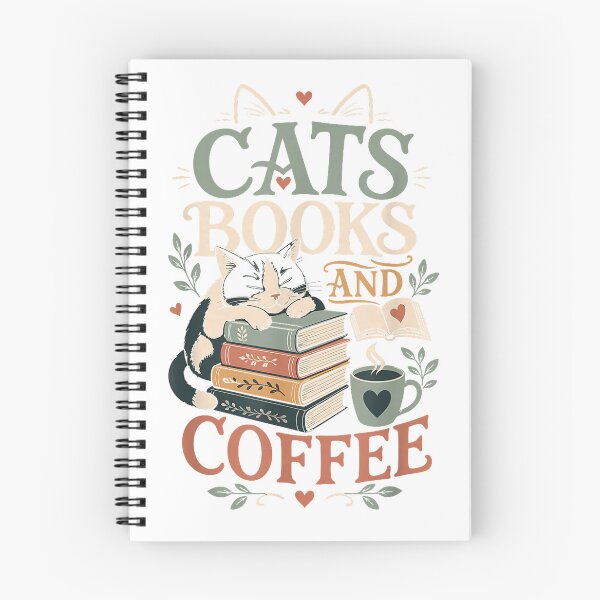 Item preview, Cats Books and Coffee Cafe Coffee Drinker T-Shirt designed and sold by gidget-gadget.