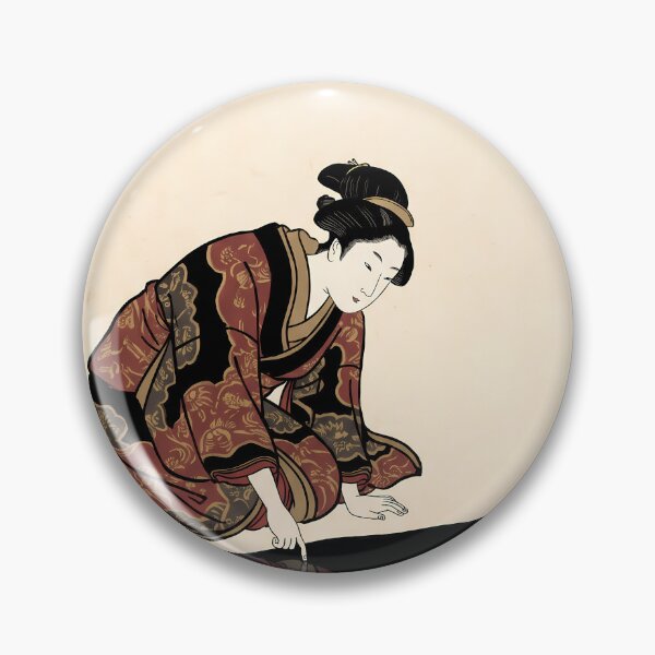Item preview, Geisha and Demon Reflection Ukiyo-e Art designed and sold by TokyoUkiyoHouse.