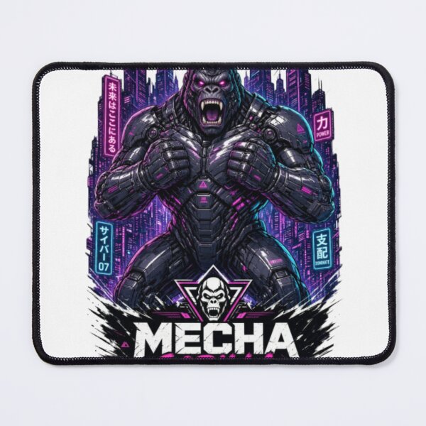 Item preview, Mecha Gorilla Cyberpunk Neon Tokyo Graphic designed and sold by Azetylis.