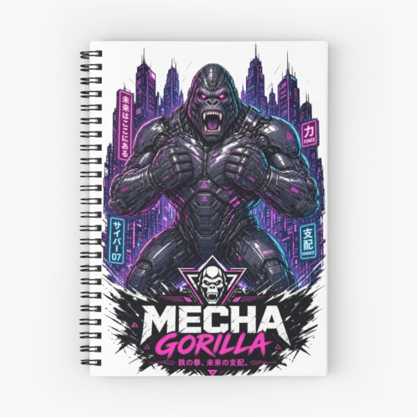 Item preview, Mecha Gorilla Cyberpunk Neon Tokyo Graphic designed and sold by Azetylis.