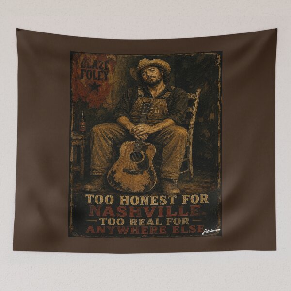 Item preview, Blaze Foley Too Honest for Nashville Texas Lo-Fi Portrait Art designed and sold by Artisticanvas.