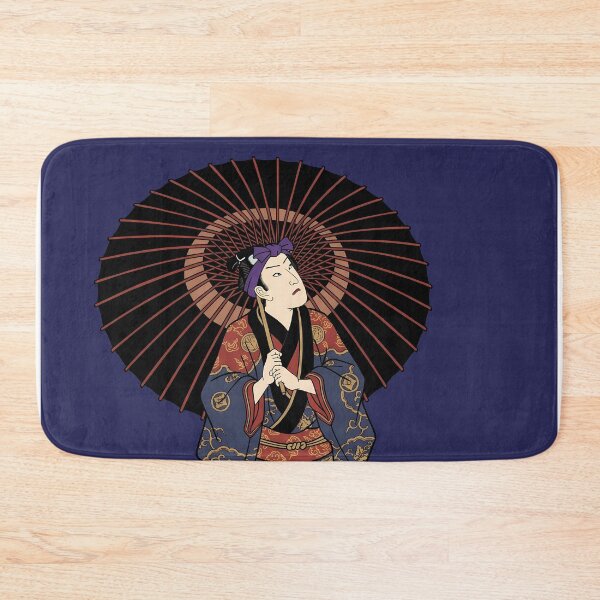 Item preview, Kabuki Actor with Umbrella Full Moon Ukiyo-e designed and sold by TokyoUkiyoHouse.