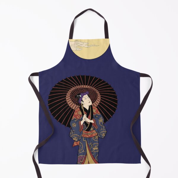 Item preview, Kabuki Actor with Umbrella Full Moon Ukiyo-e designed and sold by TokyoUkiyoHouse.